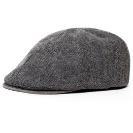 Goorin Bros. Men's Ronald Amos Wool-Blend 6-Panel Ivy Newsboy Cap, Charcoal, Large