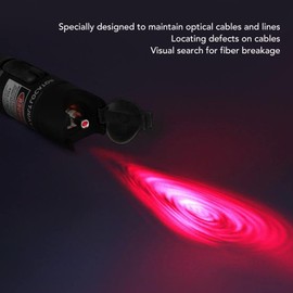 60KM Fiber Visual Fault Locator, Portable FC SC ST Stable Fiber Optic Source Tester, Optical Fiber Cable Fault Tester Meter with 2.5mm Universal Connector for Repair