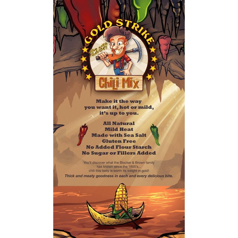 Gold Strike Chili Mix Packets, No Fillers, Gluten Free 2