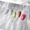 Cat, flower and checkered nail - round / 고양이와 꽃과