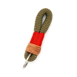 KENSONS for dogs Schlüsselanhänger Little aus Tau in Grün-Orange | Spiced Olive | Schlüsselband | Lanyard für Männer und Frauen - mit Liebe HANDGEMACHT | Geschenk | Valentinstag | Geburtstag