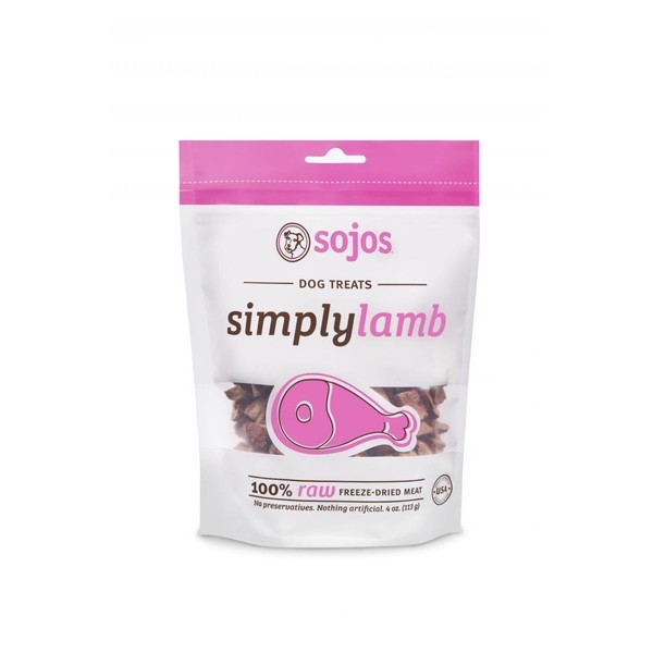 Sojos Simply Lamb Dog Treats 4oz - 2 Pack