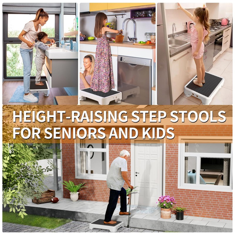 Ronlap One Step Stools for Adults, Portable Safety Step Platform