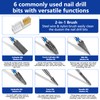HAFRILY Universal-Nagelbohrer-Set, 2,35 mm, mit Bürste, professioneller Wolframkarbid-Bohrer, Mehrzweck-Nagelwerkzeug, elektrische
