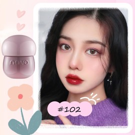 Bekoeen 2Pcs Tinted Mushroom Lip Gloss, Long Lasting Jelly Lip Tint Hydrating,Jelly Texture Moisturising Acorn Lip Baim,Moisturise and Lighten Lip Lines,Easy to Carry