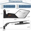 Motorcycle Rear View Mirrors, Adjustable 360° Rotating Stealth Wind Wing