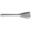 Carbide Bur, Inverted Cone, 1/4, 1/4 Shank