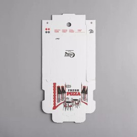 Choice (50/Case) White Square Corrugated Printed Mini Pan Pizza Box 7" x 7" x 2"