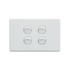 4C | Classic 4 Gang Switch 250V 16AX | Horizontal