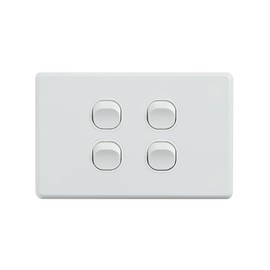 4C | Classic 4 Gang Switch 250V 16AX | Horizontal
