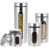 QWORK 4pc Stainless Steel Canister Set with Airtight Lids and