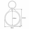 10 Large Round Blank Photo Keyrings 45 mm Diameter Insert