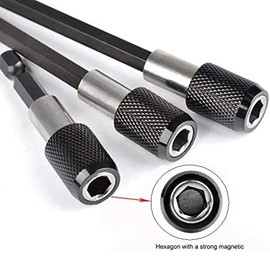 Pack of 3 Hex Shank Post Set 1/4" Hex Shank Drill Bit Holder Magnetic Screwdriver Nut Drill Bit Holder Extension Kit