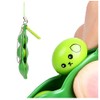 EROSPA® Funny Face Sugar Pea Bean Squeeze Keyring, Green
