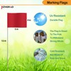 20Pack Red Marking Flags, JIZHGRAD 13x4x5 Inch Marker Flags Use