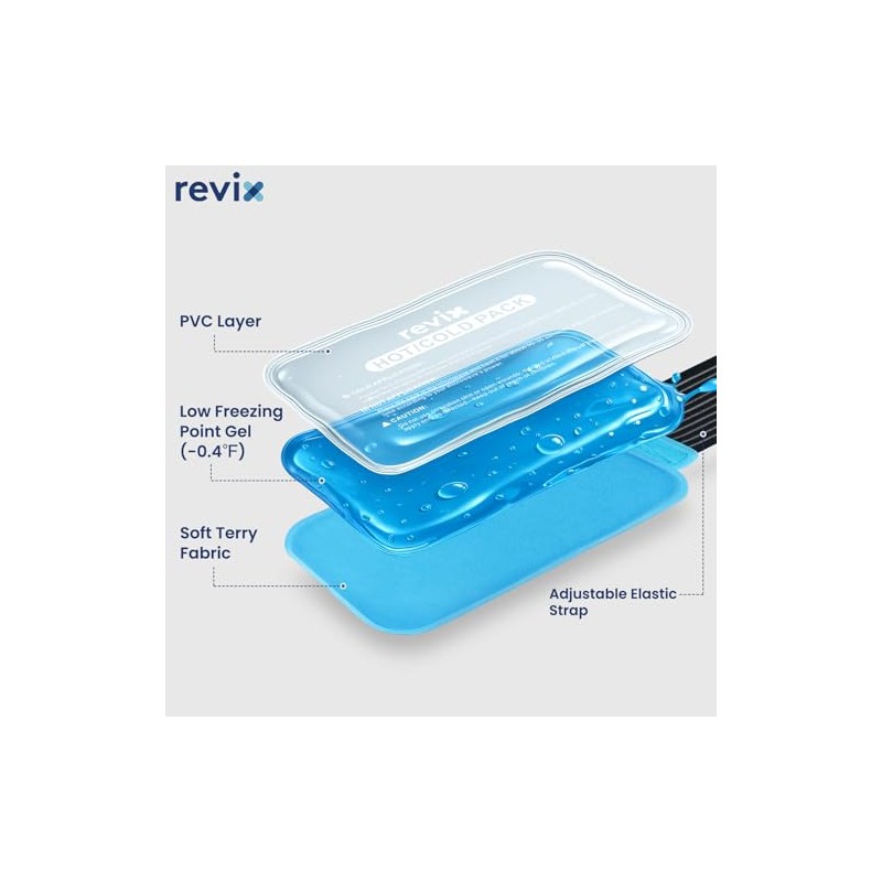 REVIX Ice Packs for Injuries Reusable, 2 Packs Hot &