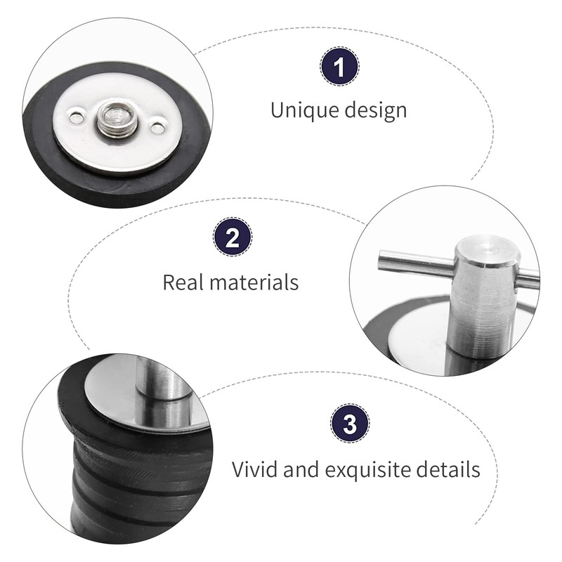 Anxingo 2 Pcs 1-1/4 Inch T-Handle Drain Plug,Twist and Seal