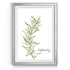 Renditions Gallery Fresh Sprig Rosemary Premium Silver Framed Print, Ready to Hang, 30 in H x 22 in W, Made in America Print