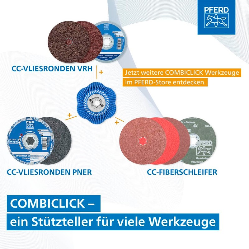 PFERD COMBICLICK 42098001 Fibre Disc Set, 9 Pieces / Corundum