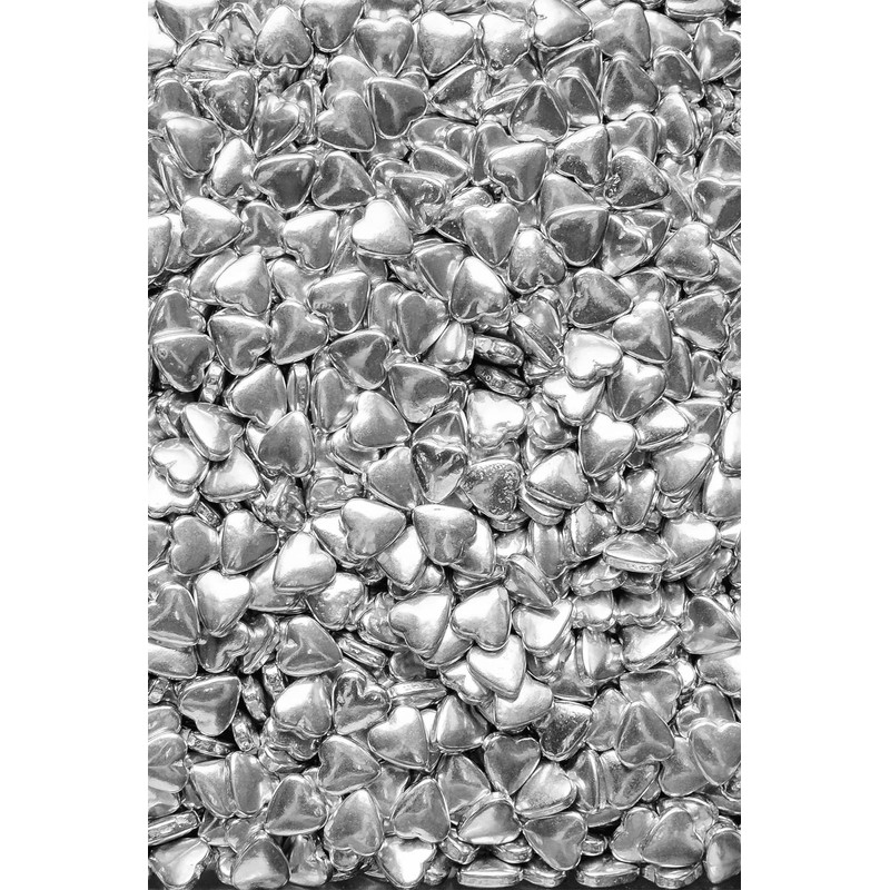 SPRINKLY - Tablet Hearts - Metallic Silver - 25g