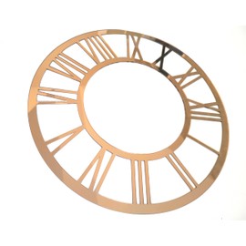 11.81 Inch (30cm) Gold Elegant Clock Face for Resin, Crafts, DIY, Round Mirror Clock Dial Plate with Roman Numerals, Resin Accessories
