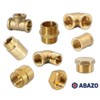 ABAZO Brass system T-piece, reduction, connector, nipple, plug, sleeve, brass
