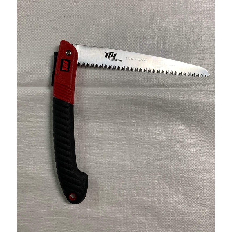 TAKUMASHii 240mm Commercial Grade Folding Saw with safety button