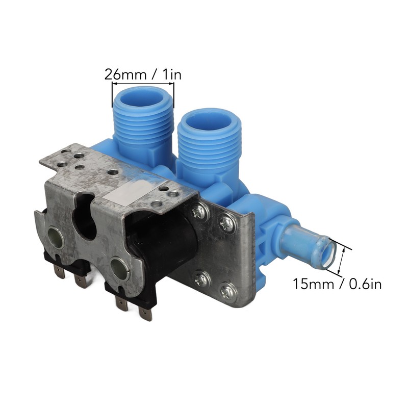 Water Inlet Valve Blue Double Head PP Washer Water Inlet