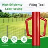FOREHOGAR Fence Post Driver with Handle,17LB Hand Post Pounder,3.7 inches