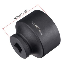 uxcell 1-Inch Drive 85mm 12-Point Impact Socket, CR-MO Steel 102mm Length, Standard Metric Sizes