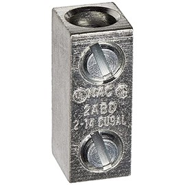 Morris Products 90612 Aluminum Splice/Reducer Mechanical Connector Type 2 Screws Number-2-Number-14 Wire Range, 5-Pack, Silver