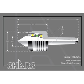 Shars 5MT Medium Duty Live Center #5 Morse Taper Triple Bearing Lathe Medium Duty CNC 202-3439 M[