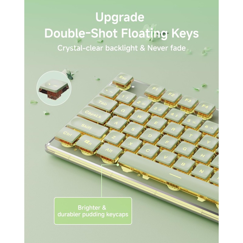 V3 Wireless Keyboard and Mouse with Single Backlit, Metal Panel,