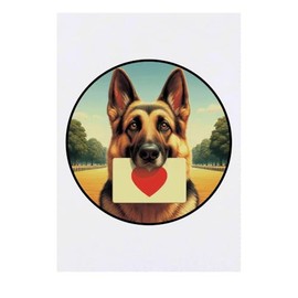 'German Shepherd Love Note' Temporary Tattoo - Water Resistant, Skin-Safe, Non-Toxic Transfer (TO00083951)