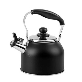 【BLKP】 Pearl Metal BLKP AZ-5013 Wide Mouth Whistle Kettle, 1.9L, Limited Edition, Black, Stainless Steel