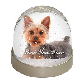 Yorkshire Terrier Dog 'Love You Mum' Photo Snow Globe Waterball - Advanta Group®