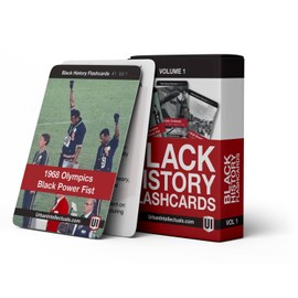 Urban Intellectuals Black History Flashcards - Volume 1 Famous Black Cultural Holiday Trivia Playing Cards Educational Activity for Adults Classroom