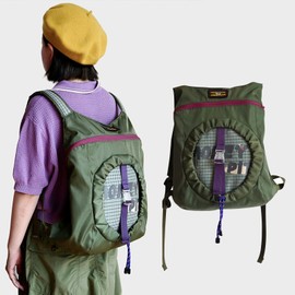 Wandefu Stylish disc golf bag，Suitable for men and women，Comes with a dedicated flying disc storage bag，Carrying on both shoulders，Can accommodate a 14-inch laptop，（green 1 pcs）
