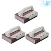 Healeved 3pcs Replaceable Emery Sponge Scrubbers Ergonomic Handle for Efficient