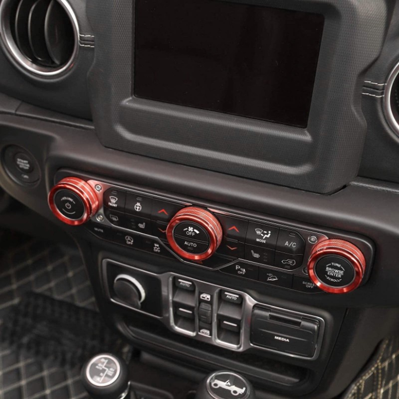 Gear Knob Trim, Aluminium Alloy Material Air Conditioning Button Cover