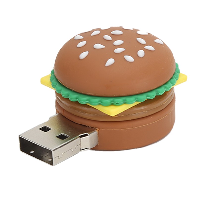 USB 2.0 Flash Drive Hamburger Shape Memory Stick 3D Cartoon