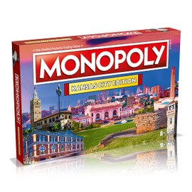 Monopoly Board Game Kansas City Edition: 2-6 Players Family Board Games for Kids and Adults, Board Games for Kids 8 and up, for Kids and Adults, Ideal for Game Night