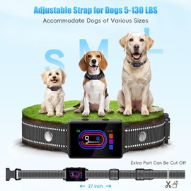 2 Pack Dog Bark Collar, 2025 Bark Collar for Large Medium Small Dogs 5-130 lbs - Smart Rechargeable Anti-Barking Training Collar with 10 Adjustable Sensitivity-Bark Collars with Beep Vibratio (2 Pack)