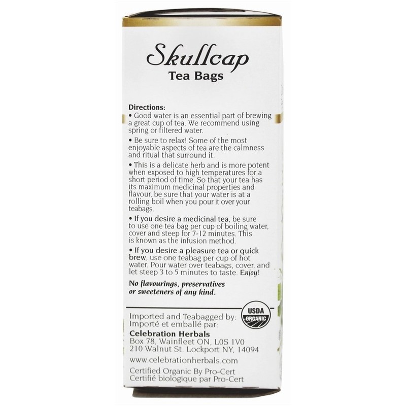 Celebration Herbals - Organic Skullcap Herb Herbal Tea - 24