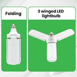 LitezAll Folding LED Work Light with 3 Adjustable Panels, A/C Powered for Garage, Shop, Basement, or Indoor Use, Ultra Bright Multi-Angle with Compact Foldable Design