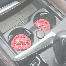 JUNAHAA - Posavasos para coche, paquete de 4 posavasos de 2.75 pulgadas de diámetro, impermeable, antideslizante, universal, duradero, adecuado para la mayoría de interiores de automóviles, accesorio