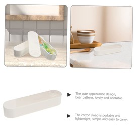 Healeved 3pcs Mini Cartoon Cotton Swab Case Portable Organizer for Travel Material Lightweight Design for Cotton Swabs Beads and Accessories Storage