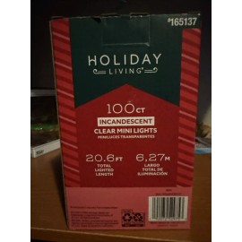 HOLIDAY LIVING 100 Ct. Mini Christmas Lights Clear Incandescent