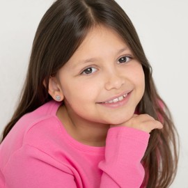 925 Sterling Silver Small Pink Cubic Zirconia Heart Cross Safety Screw Back Earrings For Girls- Lightweight Earrings For Toddlers, Little Girls & Young Teens