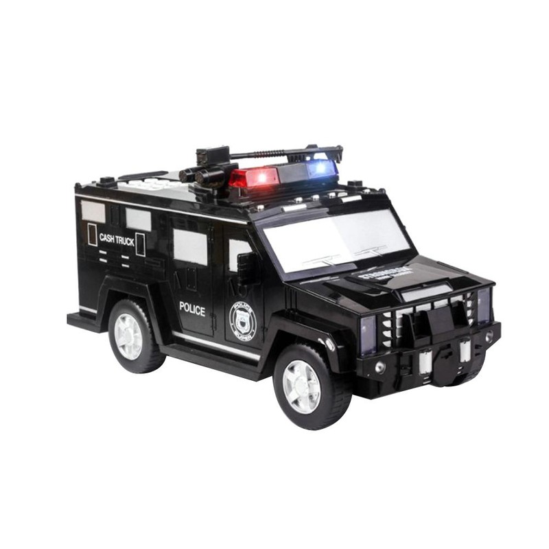 Kids Piggy Bank Music Light Simulating Armored Car Coin Bank